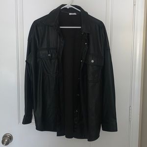 Ardene faux leather shacket
